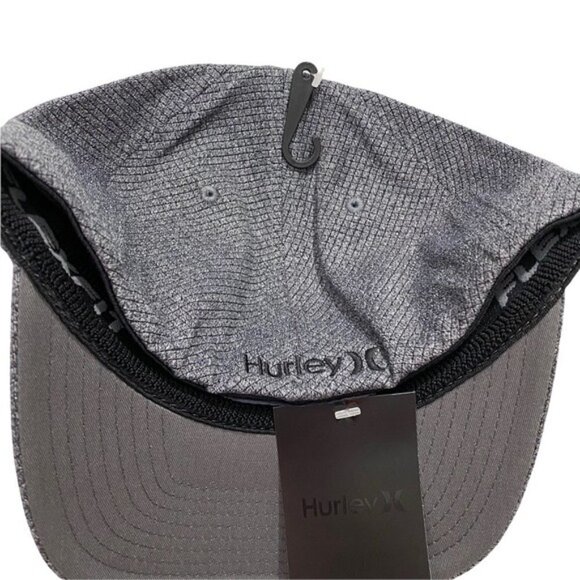 Hurley Unisex Icon Baseball Cap Sz Sm-Med Dk Grey Heather Textured Flex Fit NWT - Picture 7 of 8